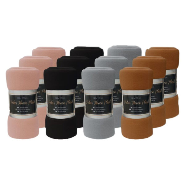 Fleece blanket- Polar - 130x170cm - 4 assortments