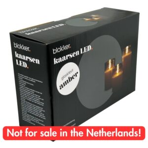 Blokker LED kaarsen met afstandsbediening – 3/s – amber