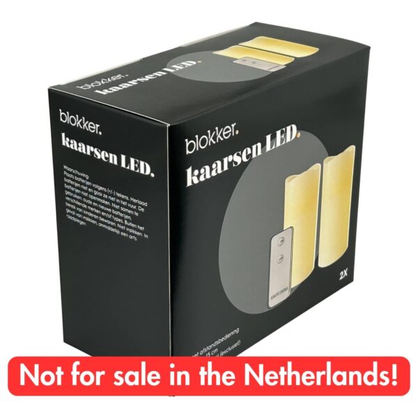 Blokker LED candles with remote control - 2 pieces