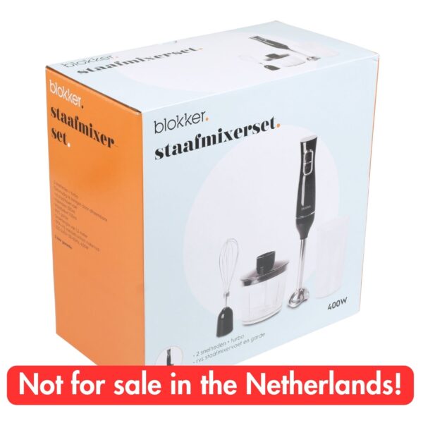 Blokker - BL-11307 - staafmixerset - zwart - 400W
