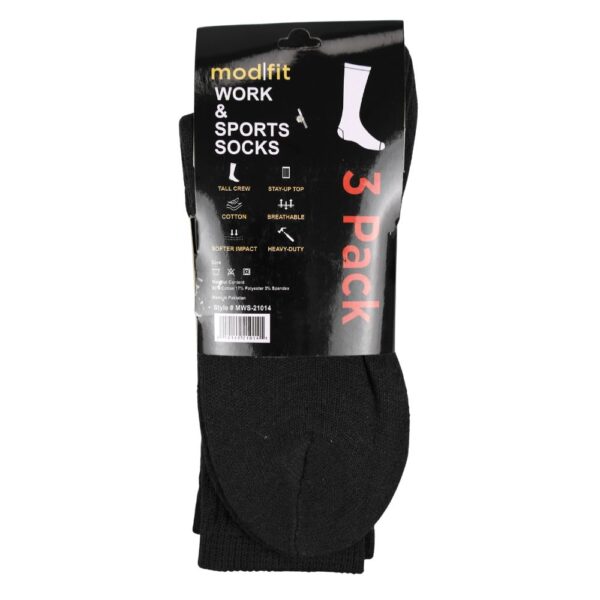 Work socks - Black - 42-45 - 3 pack - Afbeelding 2