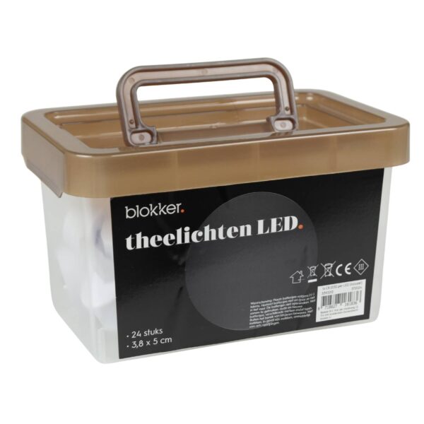 Theelicht LED - 24 stuks – 3,8x5cm - Afbeelding 2