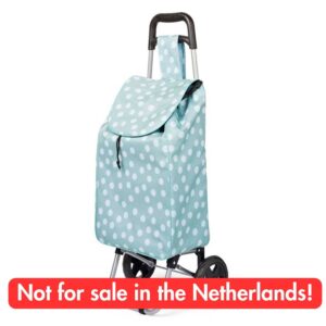 Boodschappentrolley - stippen print – 32L – blauw