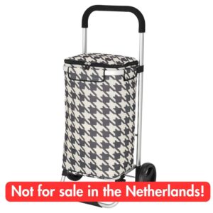 Blokker - Boodschappentrolley - pied de poule - beige - 45L
