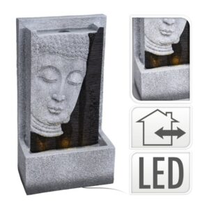 Fountain, buddha outdoor 3LED, 27x16x49cm