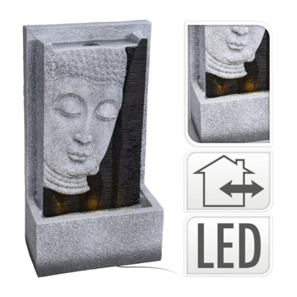Fountain, buddha outdoor 3LED, 27x16x49cm