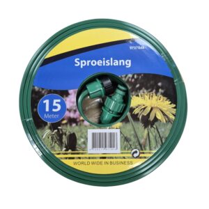 Sproeier slang 15 meter groen