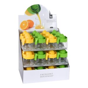 Excellent Houseware - Sinaasappelpers - groen & geel - assorti
