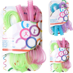 Springtouw Double Dutch set 2-delig - 2 assorti