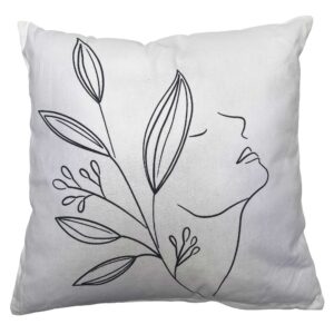 Quentin - Kussen met vulling wit met zwart 45x45cm