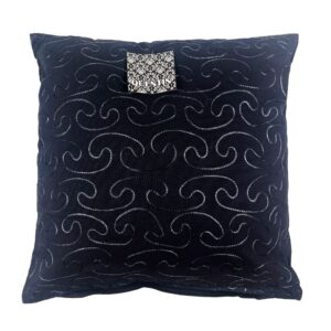 Quentin - Kussen met vulling zwart 45x45cm