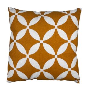 Quentin - Kussen met vulling mosterd wit 45x45cm