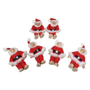 Playwood - Kerstman poppetjes - set à 6 stuks - 9cm