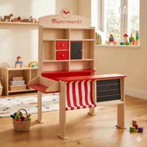 Playwood- Winkel + Marktkraam + Krijtbord - 80x71x120 cm