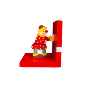 Speelhout houten boekensteun "Clown" – 11 x 8 x 13 cm