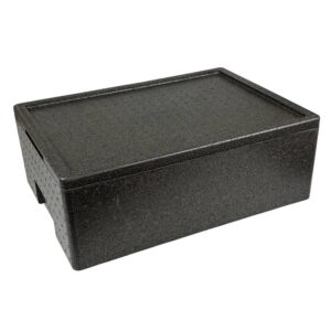 Thermobox -  30 liter -  met deksel - zwart - 57x41x20cm
