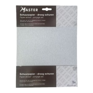 Master Droog Schuurpapier Korrel 240 – 5-Pack (23 x 28 cm)