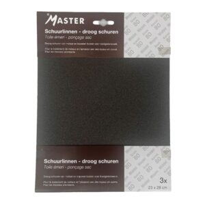Master Droog Schuurpapier Korrel 80 – 3-Pack (23 x 28 cm)